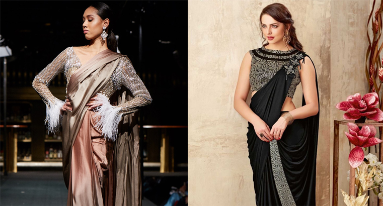 Buy White Saree Bottom: Velvet; Blouse And Mohini Pre-stitched Lehenga For  Women by Nikita Vishakha Online at Aza Fashions.