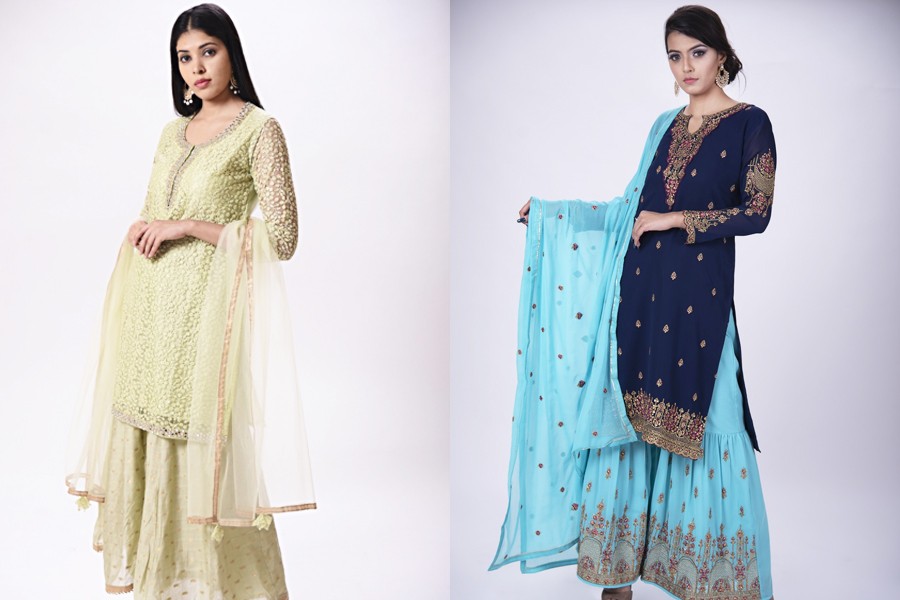Wedding wear Sharara suit | Surat, shopping | Buy the designer Sharara suit  on this Diwali. See a lot of varieties in women's sharara suits 🔷 Click to  Shop Online: https://bit.ly/2Z6wyAt 🔷