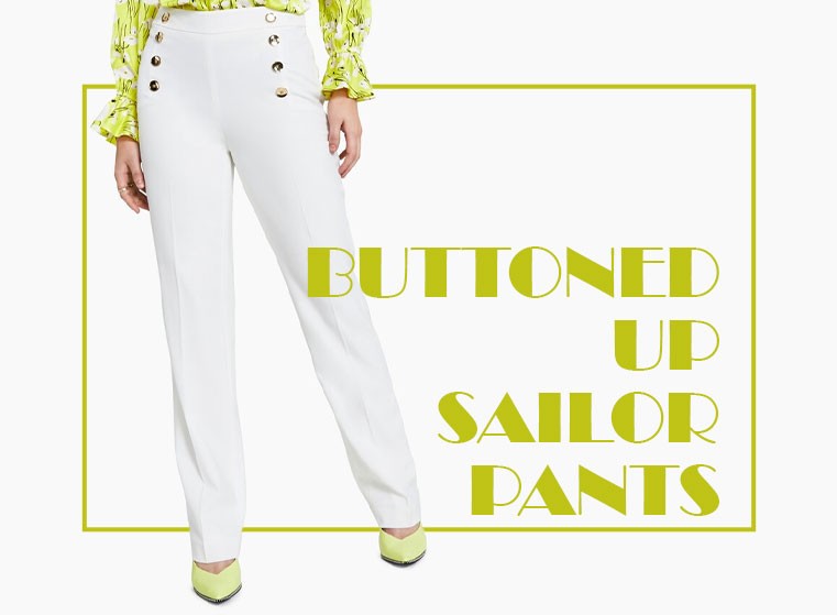 Buttoned up sailor pants